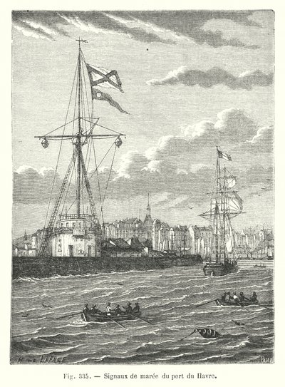 Tide Signals of the Port of Le Havre (engraving) by European School