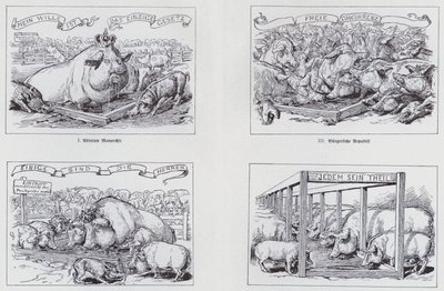 Socialist Cartoon of 1895 on Different Forms of Government by European School