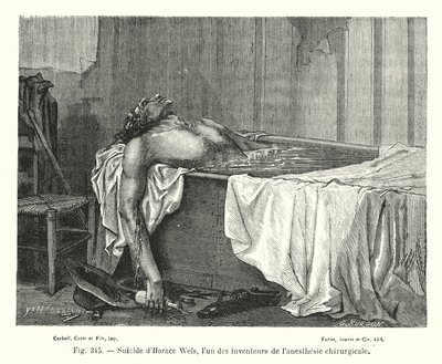 Suicide of Horace Wells, One of the Inventors of Surgical Anesthesia (engraving) by European School
