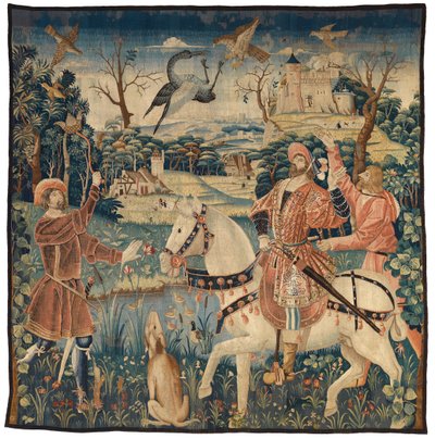 Tapestry depicting the Flight of the Heron 
