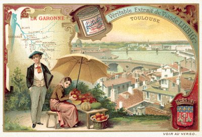 The Garonne, and a View of Toulouse by European School