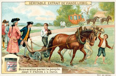 The Holy Roman Emperor Joseph II ploughing by European School