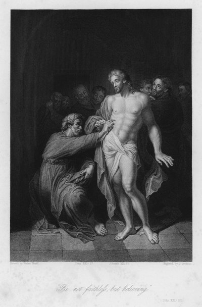 The Incredulity of St Thomas, John XX, 27 by European School