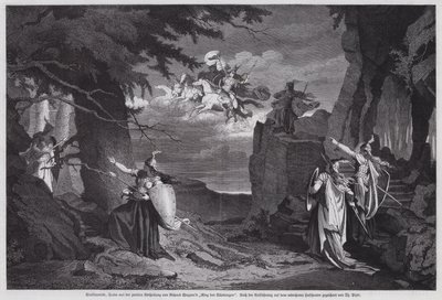 The Ride of the Valkyries, scene from Die Walkure, the second opera of Richard Wagner