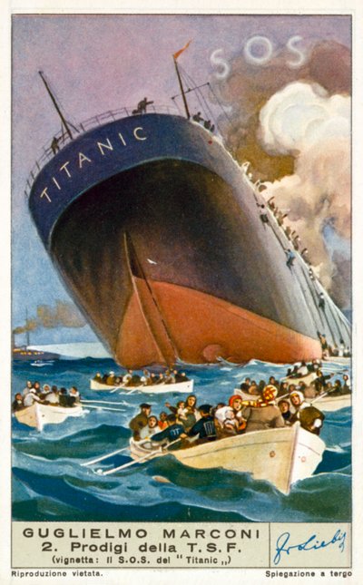 The Titanic Sending an SOS Message by Wireless by European School