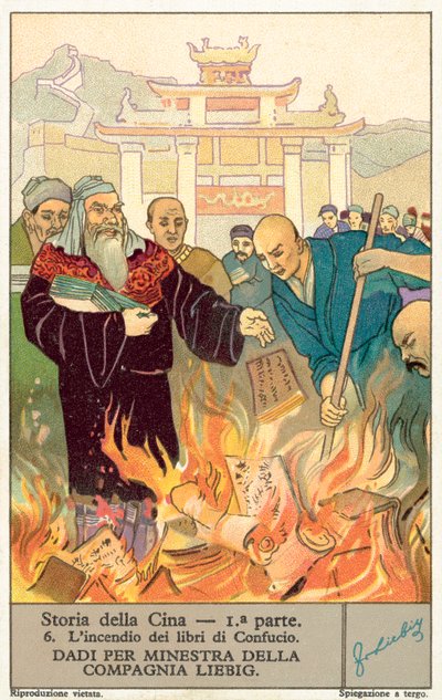 The Burning of the Books of Confucius by European School