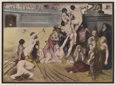 The Circus, People Thrown to the Lions in a Roman Arena by European School