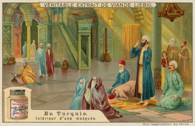 The inside of a Turkish mosque by European School