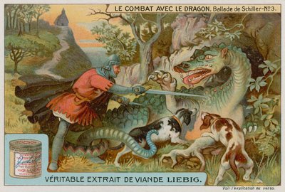 The Knight Battles the Dragon by European School