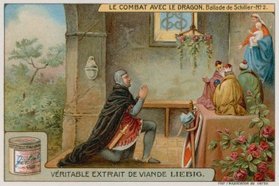 The Knight Prays in a Chapel by European School