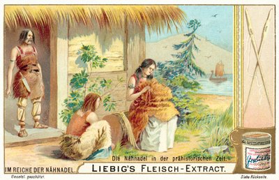 The sewing needle in prehistoric times by European School