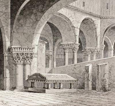 Tomb of Godfrey de Bouillon in the Church of the Holy Sepulchre, Jerusalem by European School