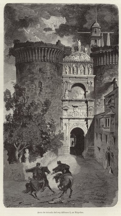 Triumphal Arch of Alfonso I, in Naples by European School