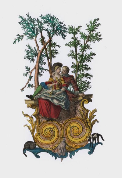 Two Lovers in a Garden by European School