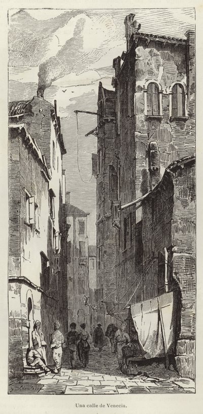 A Street in Venice by European School