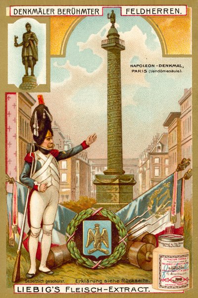 Vendome Column, monument to Napoleon, Paris by European School