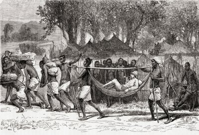 Verney Lovett Cameron Arriving at the Village of Oulonnda, Africa by European School
