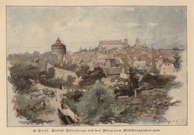 View of Nuremberg and Its Castle, Germany by European School