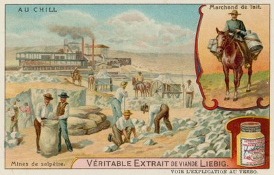 View of a Saltpetre Mine and a Mounted Milkman by European School