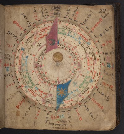 Volvelle from an Astronomical Calendar with Lunar and Other Tables, Egerton MS 848 by European School