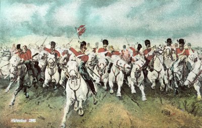 Waterloo 1815, Scotch Cavalry-Charge by European School