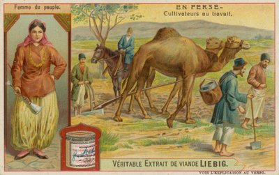 Woman and Farmers at Work by European School