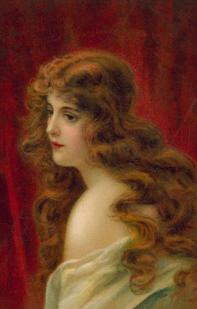 Woman with Long Red Hair by European School