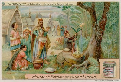 Worship of the Spirits in a Village by European School