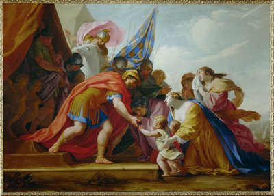 Volumnia and Verturie Before Coriolan by Eustache (studio of) Le Sueur