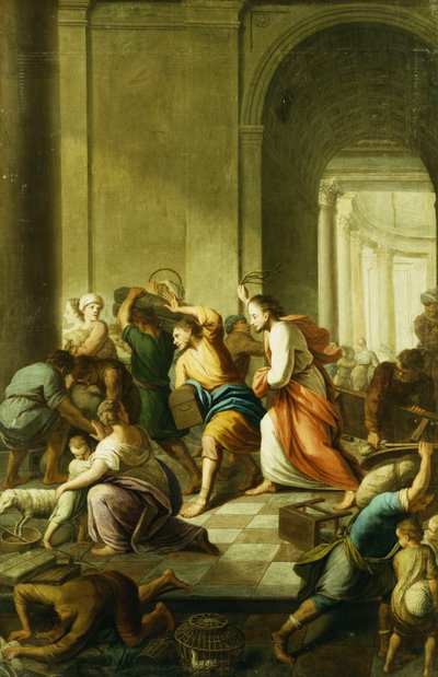 Christ Driving the Money-Changers from the Temple by Eustache Le Sueur
