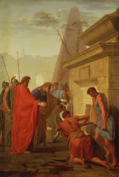Darius Hystaspes Opens the Tomb of Nitocris, c.1649 by Eustache Le Sueur