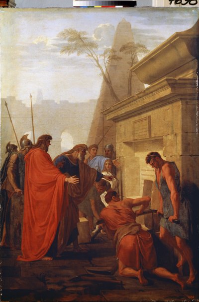 Darius Hystaspes Opens the Tomb of Nitocris by Eustache Le Sueur