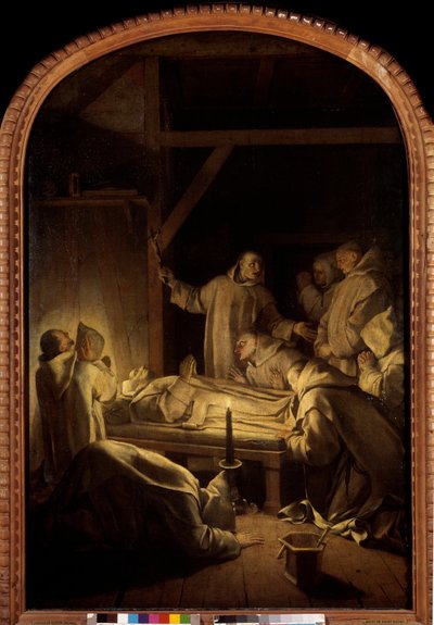 Life of Saint Bruno: The Death of Saint Bruno on 6/10/1101 by Eustache Le Sueur