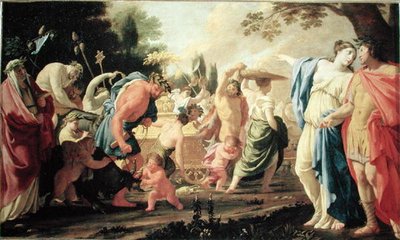 Poliphilus at the Triumph of Bacchus, 1637-38 by Eustache Le Sueur