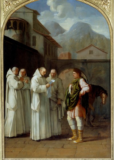 Saint Bruno Receives a Message from Pope Urban II by Eustache Le Sueur