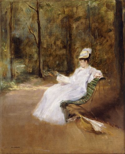Sitting on a Bench, c.1848 by Eva Gonzalès