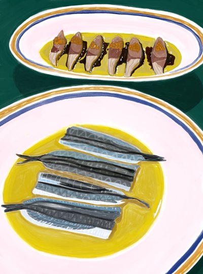 Anchovies and Mackerel in Olive Oil, Spain by Evan Sklar