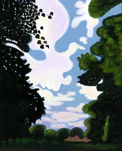Tent and Sky, Prospect Park by Evan Sklar