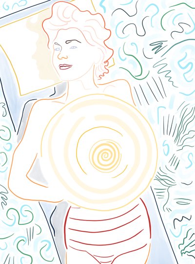 Woman on Float by Evan Sklar