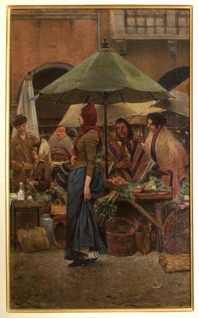 Piazza delle Erbe 1892 by Evaristo Cappelli