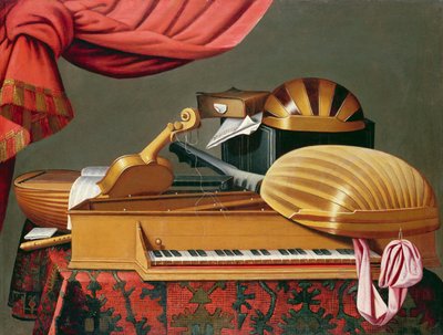 Still Life with Musical Instruments by Evaristo workshop of Baschenis