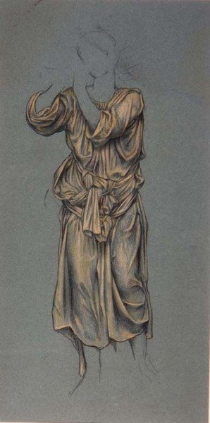 Drapery Study for the figure of eternal youth from 