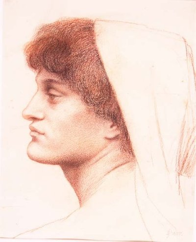 Profile of a Female Head by Evelyn De Morgan