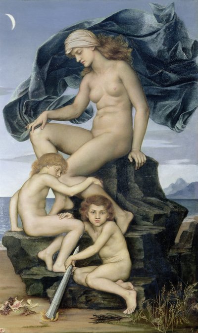 Sleep and Death, the Children of the Night by Evelyn De Morgan