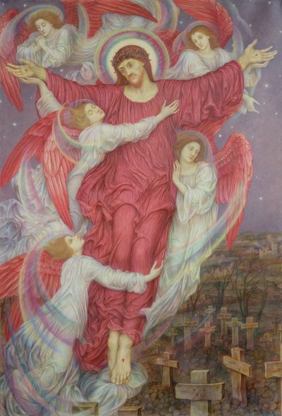 The Red Cross (Allegory of Flanders War Graves) by Evelyn De Morgan