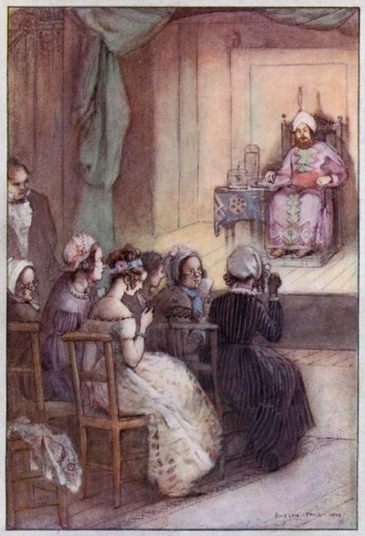 Illustration for Cranford by Mrs Gaskell by Evelyn Paul