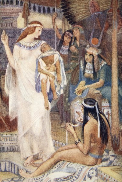 Isis and the baby Prince, illustration from 