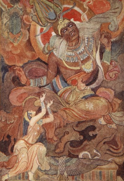 Isis conjured Ra to tell his name, illustration from 