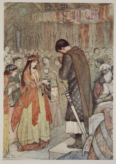 Parzival prays for guidance, from 