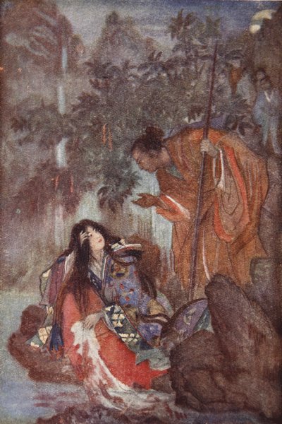 Raiko and the enchanted maiden, illustration from 